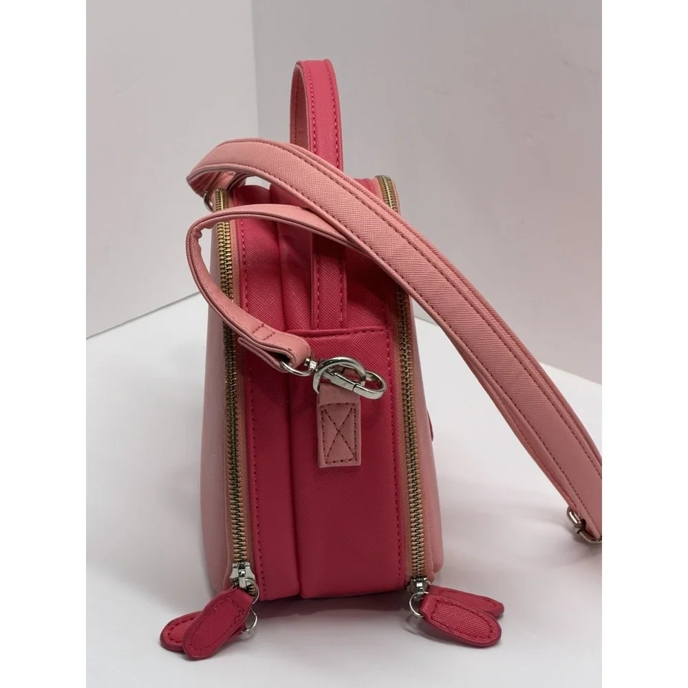 CAIUL Synthetic Leather Camera Case Pink w/ Strap for Fujifilm Instax Mini 75
